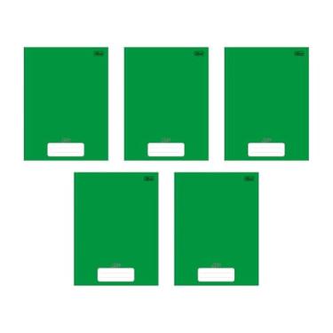 Imagem de Kit com 5 Cadernos Universitário Brochura D+ Tilibra Verde com 96 Folhas Pautadas Escolar Aula
