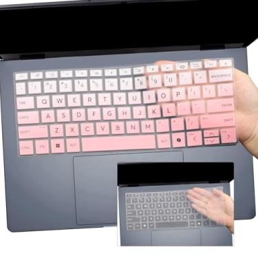 Imagem de 2 capas de teclado para HP OmniBook X 14-fe Series 14-fe0087nr 14-fe100, OmniBook Ultra 14-fd 14-fh Series 14t-fh000 14-fh0047nr 14-fd0087nr (não serve para OmniBook X Flip 14 AI 14-fm 14-fkk )-OPink