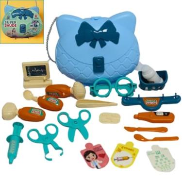 Imagem de Maleta Médica ou Beleza 2 em 1 Infantil - Bolsa Formato Gatinho com Alça Transversal + Acessórios (MALETA MÉDICA)