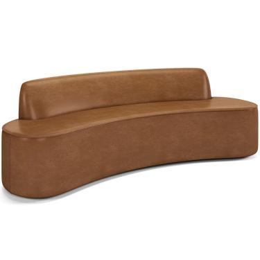 Imagem de Sofá 4 Lugares Sala de Estar Cancún D02 Couríssimo Whisky 280 cm B-90 - Lyam Decor