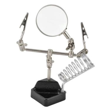 Imagem de Lupa com Garra e Suporte para Ferro de Solda - 0AD - EDA