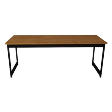 Imagem de Mesa Escritório Escrivaninha Estilo Industrial 180 Cm Sérgio Camaleão (Nogal)