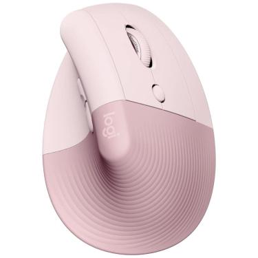 Imagem de Mouse Ergonômico Vertical sem Fio Reduz a Tensão do Pulso com Bluetooth e Botões Silencioso, 4 Botões, LOGITECH 910 006472, Rosa