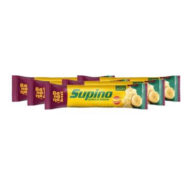 Imagem de Kit 5 Barra de Fruta Supino Banana com Cobertura de Chocolate Branco 24g