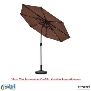 Imagem de Ombrelone Aruba Azul e Fendi com iluminação LED - Sem Base - Rivatti, 