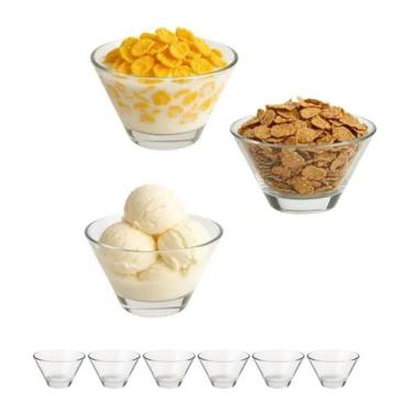 Imagem de Jogo 6un Tigela bowl vidro sobremesa sorvete salada frutas - Wellmix