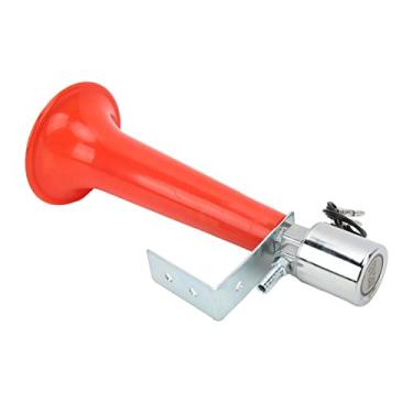 Imagem de Mingzhe Buzina de Ar Vermelha 180DB, Feita de Material ABS de, Buzina ABS Vermelha Polida e Brilhante Com Caixa Resistente às Intempéries, Instalação Simples para Carros, Caminhões,