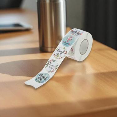Imagem de Generic 500 peças de adesivos redondos com selo de carta de agradecimento adesivos de papel de placa de cobre colorido 25 mm