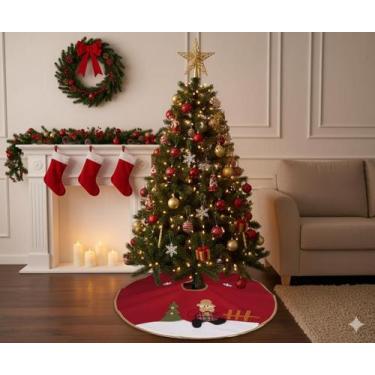Imagem de Saia Base Tapete De Árvore De Natal Tecido Enfeite 60cm - Rio Master