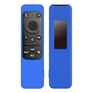 Imagem de Capa De Silicone para Controle Remoto, Compatível com Samsung TV Smart Cu8000 Cu7700 Bn59, Solar (Azul)