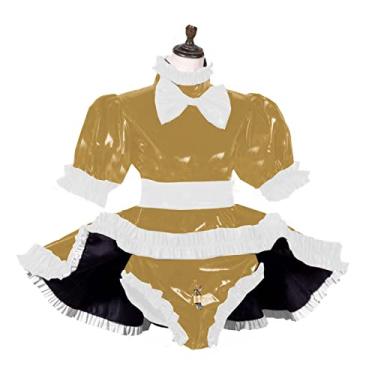 Imagem de Conjunto de calcinhas femininas com fecho, plus size, dourado, P