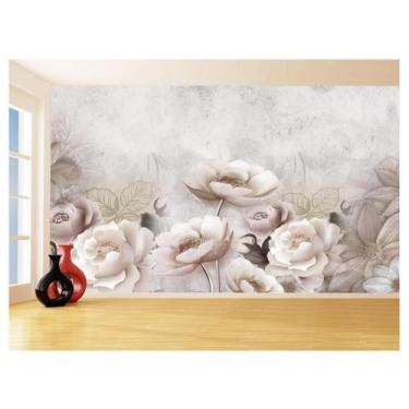 Imagem de Papel De Parede 3D Floral Textura Sala Flores 3,5M Xfl313 - Você Decor