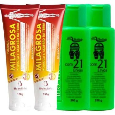 Imagem de Kit 2 Pomada Massageadora Millagrosa + 2 Gel Detonador 100G - Bio Inst