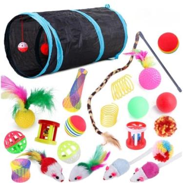 Imagem de Brinquedo Para Pets Túnel Labirinto Para Gatos Colorido Top, Dobrável, Resistente e Fácil de Guardar(23-47(1-22))