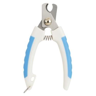 Imagem de Alicate Cortador de Unhas Profissional para Pets Cães e Gatos, 16cm, Lâminas em Aço Inoxidável, Cabo Antiderrapante, com Limitador de Segurança