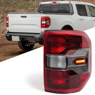Imagem de KACHIR Conjunto de luz traseira para Ford Maverick Lariat Preto 2022-2024 Luz de freio traseira traseira lado direito do passageiro RH PZ6Z13404C