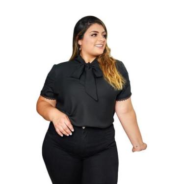 Imagem de Blusa feminina moda plus size manga curta barata sku:bp13 - R.S MODAS,
