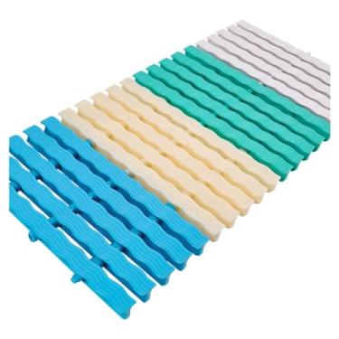 Imagem de Grade de drenagem de piscina, filtro de proteção de calha de plástico ABS emendável, tampa de ralo de piso de 20 x 100 cm, conjunto de 4, ideal para drenagem eficiente de água