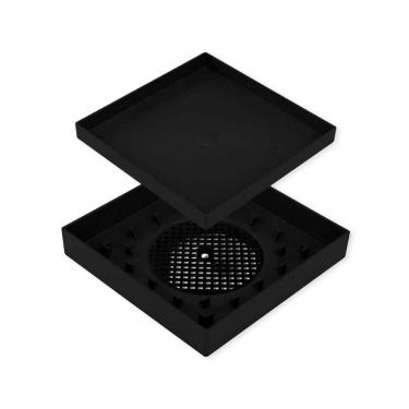 Imagem de Ralo Oculto 10x10 Seca Piso Porcelanato Inteligente Preto