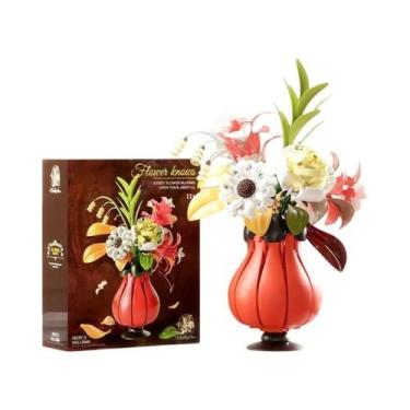 Imagem de Blocos De Montar De Flores Eternas Românticas: Rosa, Orquídea, Girasso