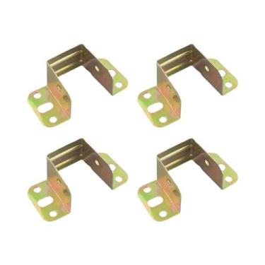 Imagem de Suportes De Canto Em L De Metal Reforçado Para Estruturas De Cama, 8 P