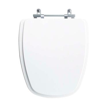 Imagem de Assento Sanitário Tampa De Vaso Branco Mdf Laqueado Optima Para Bacia Sensea