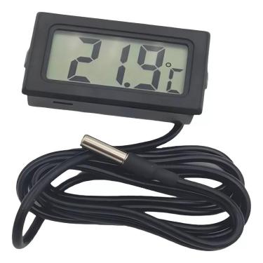 Imagem de Termômetro Digital Lcd Sensor Temperatura Sonda Culinário Geladeira Freezer Ambiente Aq...