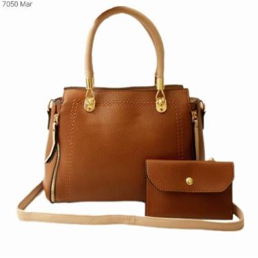 Imagem de Bolsa Feminina Mão / Transversal com Divisões e Necessaire 7050 - H2 B