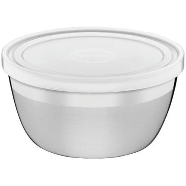 Imagem de Pote de Inox Tramontina com Tampa Redondo 300ml - Freezinox, 300ml, Br
