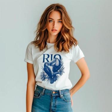 Imagem de Camisa Camiseta Feminina Rio De Janeiro Inspo Farm Brasil Tucano Flora