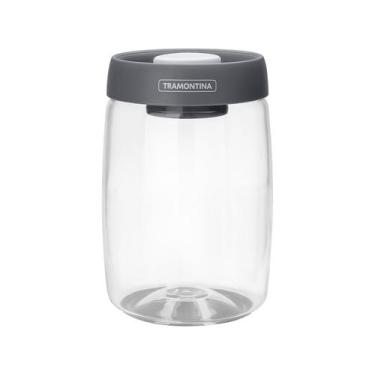 Imagem de Pote de Vidro Hermético Tramontina com Tampa Redondo 1,2L Purezza, 1,2