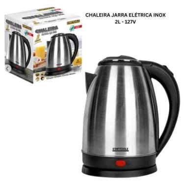 Imagem de Chaleira Jarra Bule Elétrica Aço Inox 2L 127V ou 220V Base 360 Automát