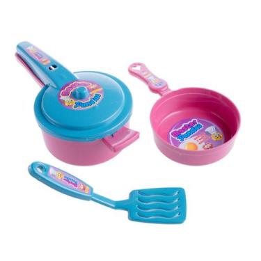 Imagem de Kit Master Panelas Brinquedo Infantil Panela de Pressão Frigideira Esp