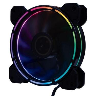 Imagem de Cooler Fan 12 Leds Rainbow 120x120x25mm OEX Game F40 Preto