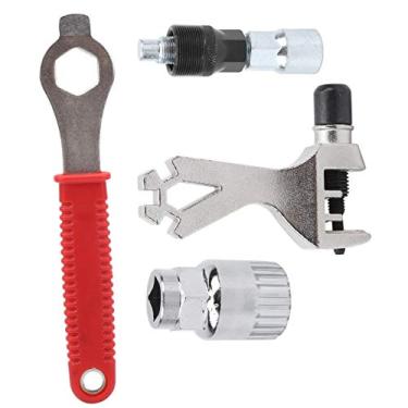 Imagem de RiToEasysports Conjunto de ferramentas de reparo de bicicletas, chave cortadora de corrente para remover o suporte inferior, ferramenta extratora compacta e portátil para todos os tipos de bicicletas, incluindo bicicletas de montanha, bicicletas de estrada (prata)