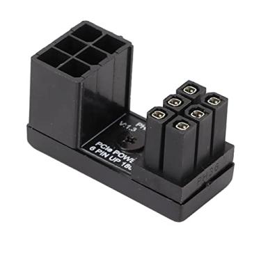 Imagem de Adaptador de 6 pinos fêmea para 6 pinos macho angular de 180 graus, adaptador de placa de vídeo para desktops fonte de alimentação 6 pinos U Turn, desempenho estável (PH36B)