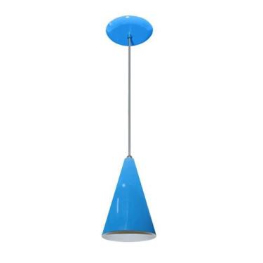 Imagem de Pendente Colorido - Modelo Cone - Azul - Lustres Amandini