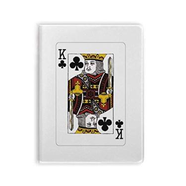 Imagem de Caderno com estampa de cartas de baralho Club K, capa de chiclete, diário de capa macia