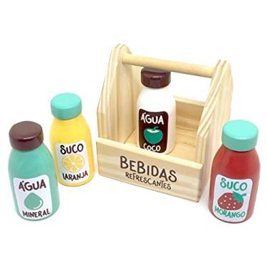 Imagem de Brinquedo de Madeira Coleção Comidinha Kit Bebidas Refrescantes - Newart