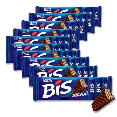 Imagem de Bis Chocolate Ao Leite Lacta Kit 10 Caixas -20 Unidades 126G