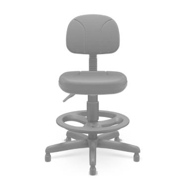 Imagem de Cadeira Caixa Executiva Ergonômica Sem Braço Tecido Preto Plaxmetal