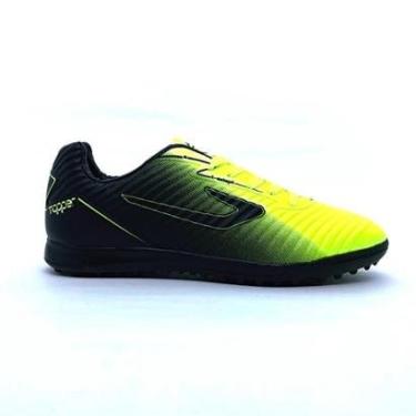 Imagem de Chuteira Futebol Society/Suiço Topper Forza II Cor Amarelo Neon/Preto 38876-Unissex