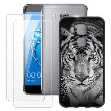 Imagem de MILEGOO Capa para Huawei Nova Plus + 2 peças protetoras de tela de vidro temperado, capa ultrafina de silicone TPU macio à prova de choque para Huawei Nova Plus (5,5 polegadas)