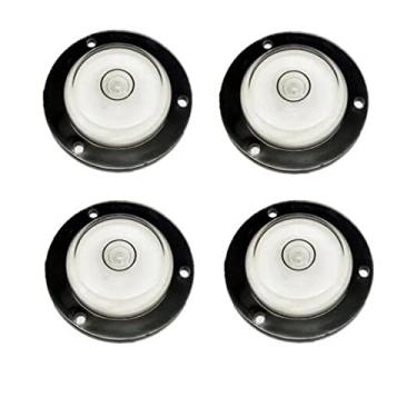 Imagem de 4 peças de Níveis de Bolhas Espirituosas Pequenas Ferramentas de Medição de Nível Circular, Nivelamento Multidirecional para Câmera, Geladeira RV, Trailer de Camping, Caravana, Motorhome, Suspensão de Imagens (Estilo A)