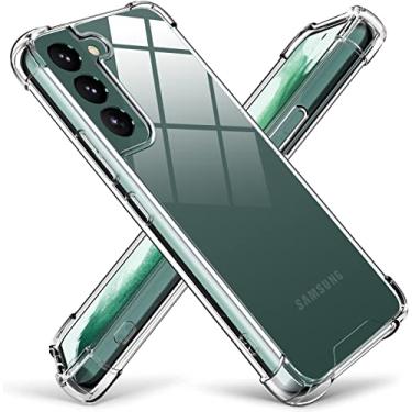 Imagem de KIOMY Capa para Galaxy S22 Plus, transparente, à prova de choque, capa protetora com design híbrido [PC rígido] traseira + moldura de TPU flexível melhorada com 4 cantos, capa slim fit para Samsung