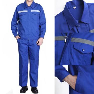 Imagem de Conjunto Uniforme Profissional EPI Trabalho Segurança Faixa Refletiva 