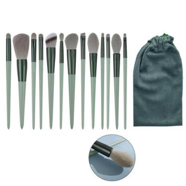 Imagem de Pincel Kit 13 Peças Maquiagem Base Po Compacto Corretivo Sombra Make U