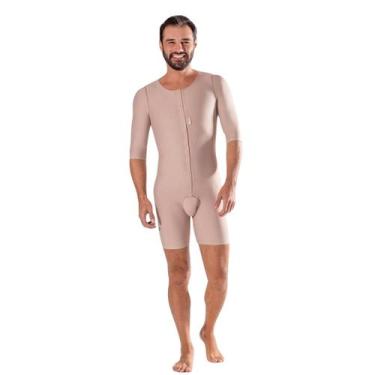 Imagem de Cinta Masculina Macaquinho C/ Manga Emana 84009B ModelleSkin, Preto, X