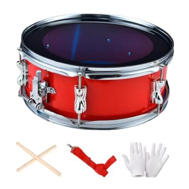 Imagem de YIJU 13" Caixa de Tambor Instrumentos Musicais Brinquedo Educativo com Baquetas Double Tone Tambor Instrumento de Percussão para Crianças Crianças, Vermelho