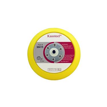 Imagem de Kassteel 99415 15,24 cm por almofada reserva sem furo com 16 mm de espessura 5/16 polegadas-24 discos de lixamento de gancho e laço de cubo roscado (1 bloco)